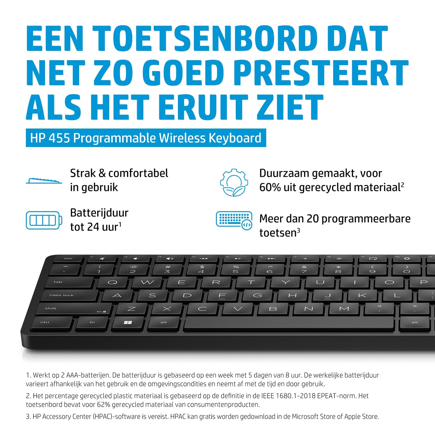 HP 455 Programmable Wireless Keyboard 4R177AA#AC0