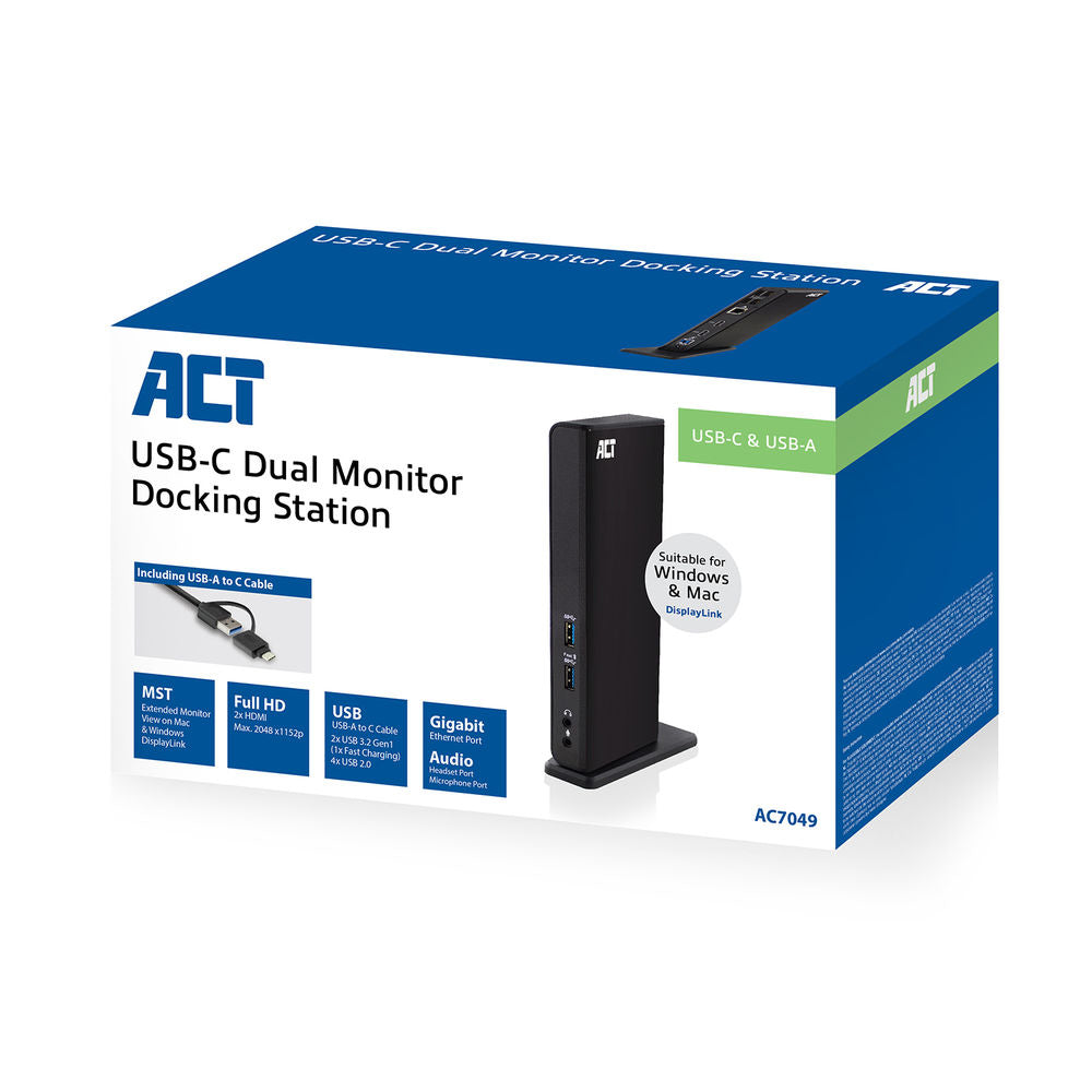 Act Docking MST DisplayLink USB-C - 2 x HDMI AC7049
