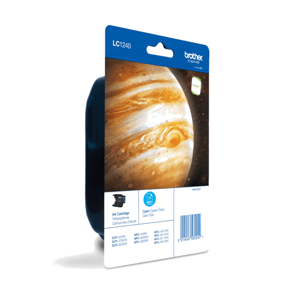 BROTHER LC-1240 inktcartridge cyaan high capacity 600 pagina s 1-pack blister zonder alarm