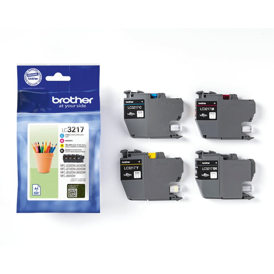 Brother LC-3217VAL zwart, cyaan, magenta en geel