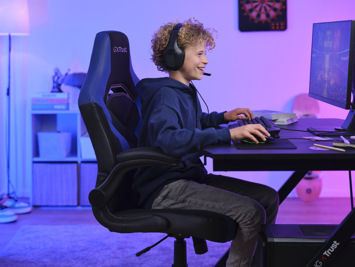 TRUST GXT703B RIYE GAMING CHAIR BLUE