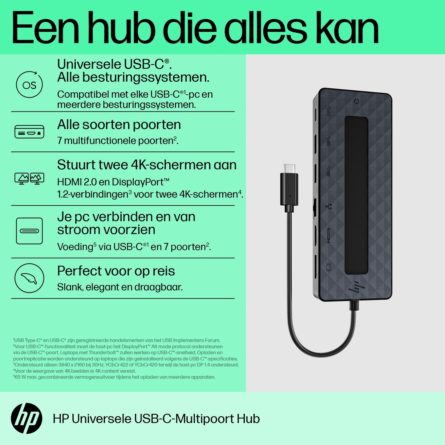 Multiport Hub HP Univ USB-C 50H98AA#ABB