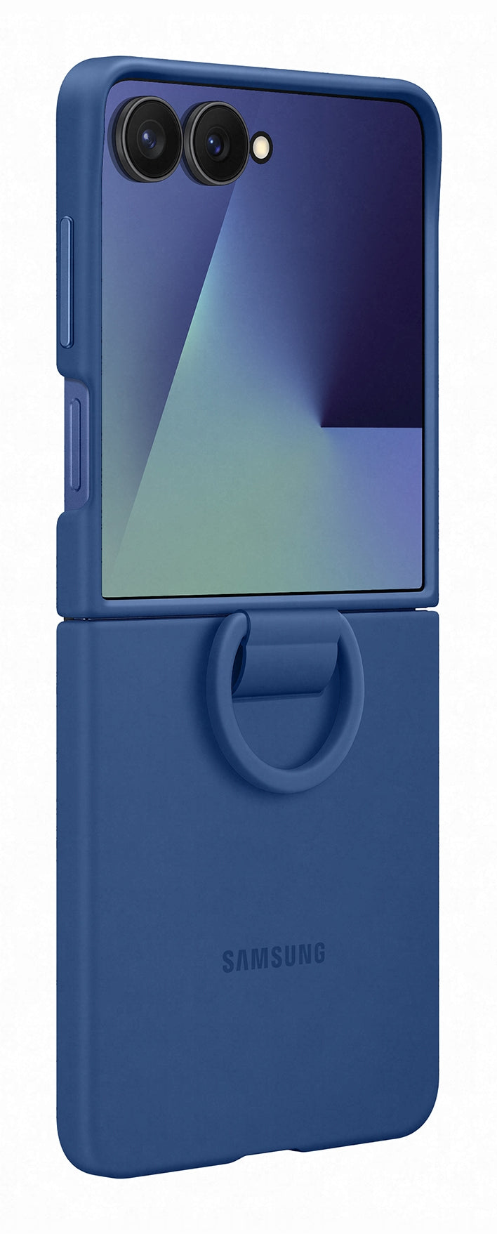 Samsung Silicone Ring Case Flip7 Blauw