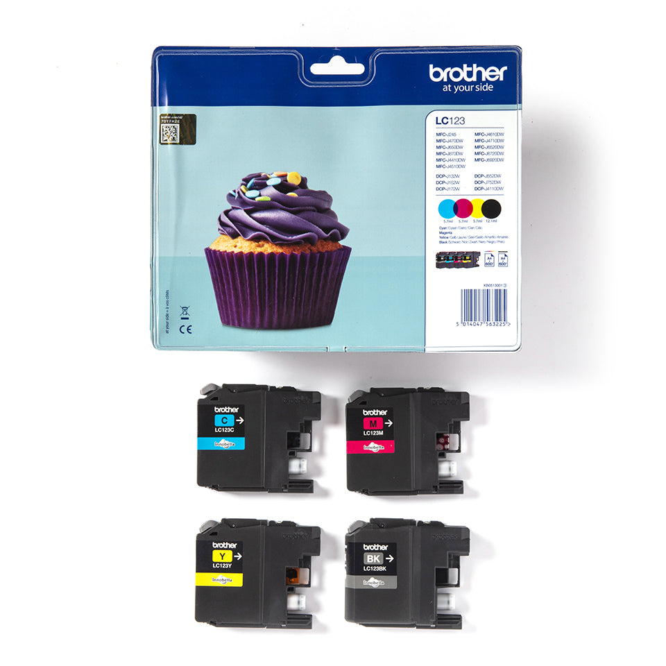 Brother LC123VALBP inktpatroon blister cyaan / magenta / geel / zwart