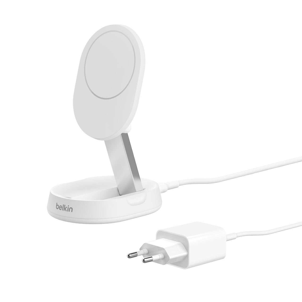 BOOST CHARGE PRO Convertible Qi2 15w Magnetic Charging Stand, w/PSU, White