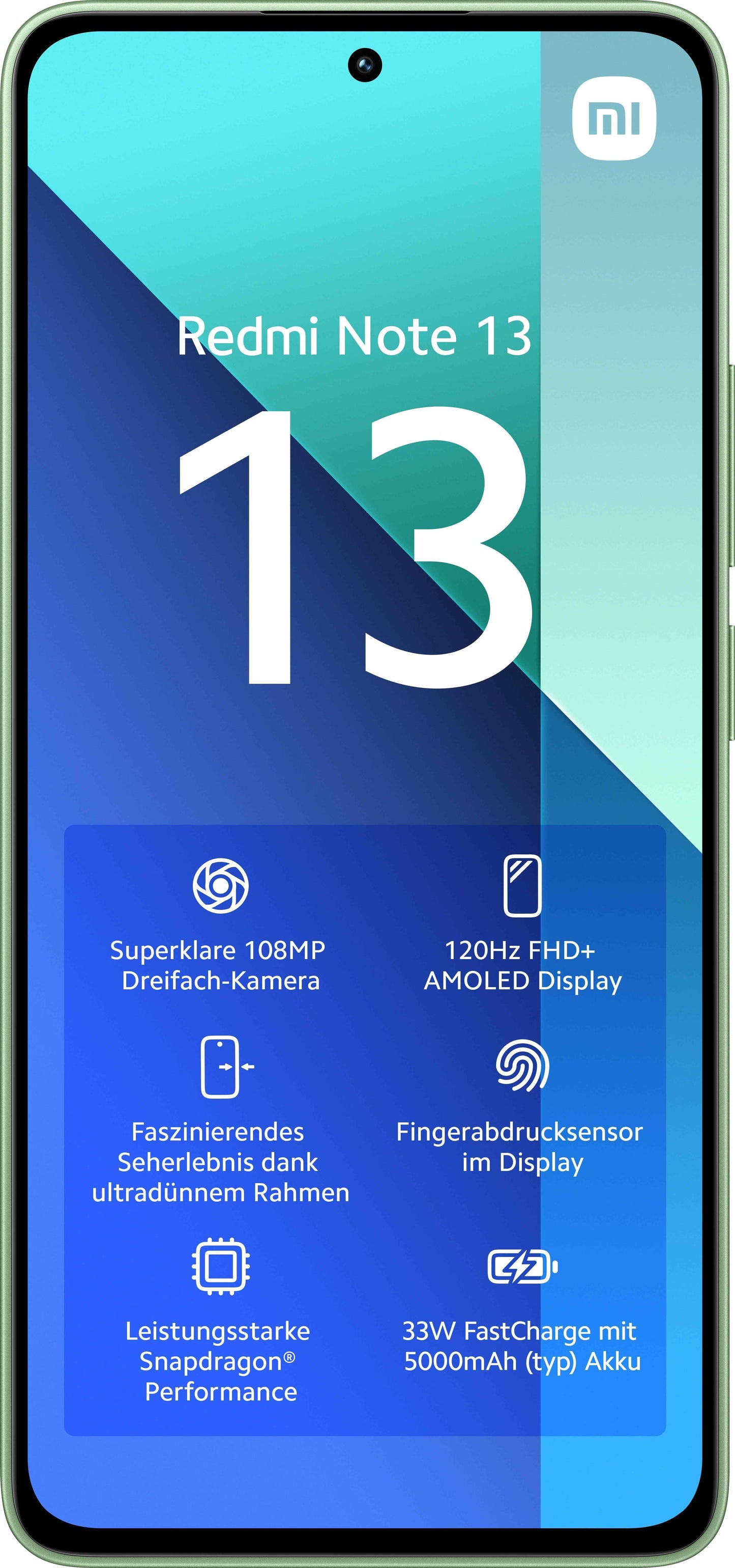 Xiaomi Redmi Note 13 4G 6GB RAM 128GB ROM - Mint Groen