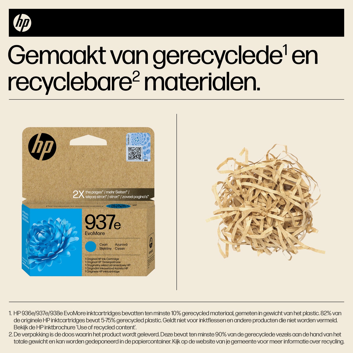 HP 937e EvoMore Cyan Original Ink Cartridge
