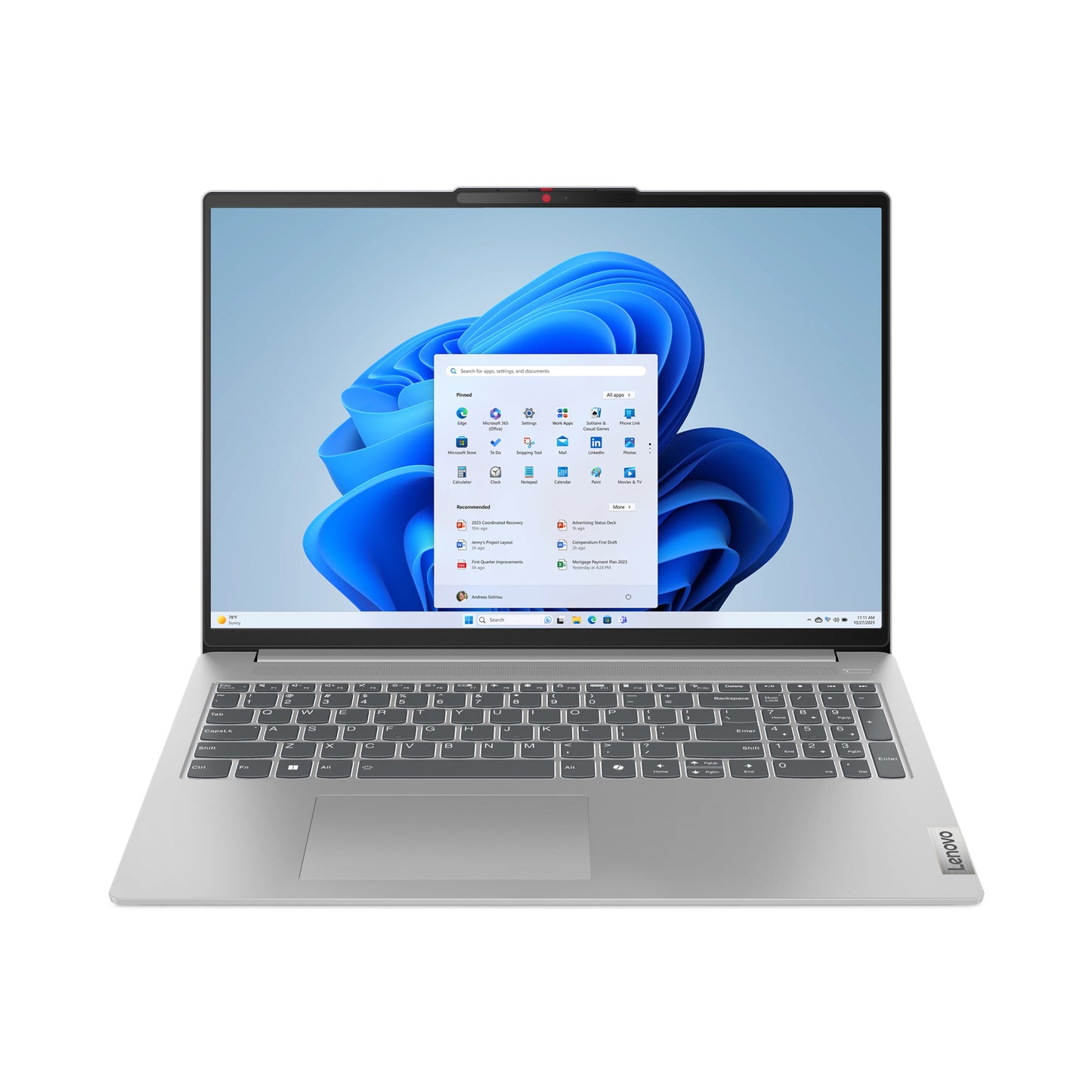LENOVO IPS5, 16WUXGA, RYZEN 7 8845HS, 32GB, 1TB PCIe NVMe SSD, Integrated Graphics, Grijs, W11 Home