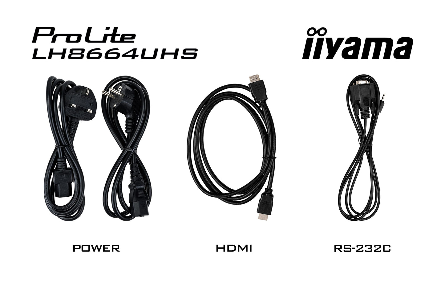 IIYAMA LH8664UHS-B3AG 86inch 3840x2160 UHD IPS panel Haze 25perc 500cd/m Landscape and Portrait Speakers 2x 10W 2x HDMI 1x USB-C DP