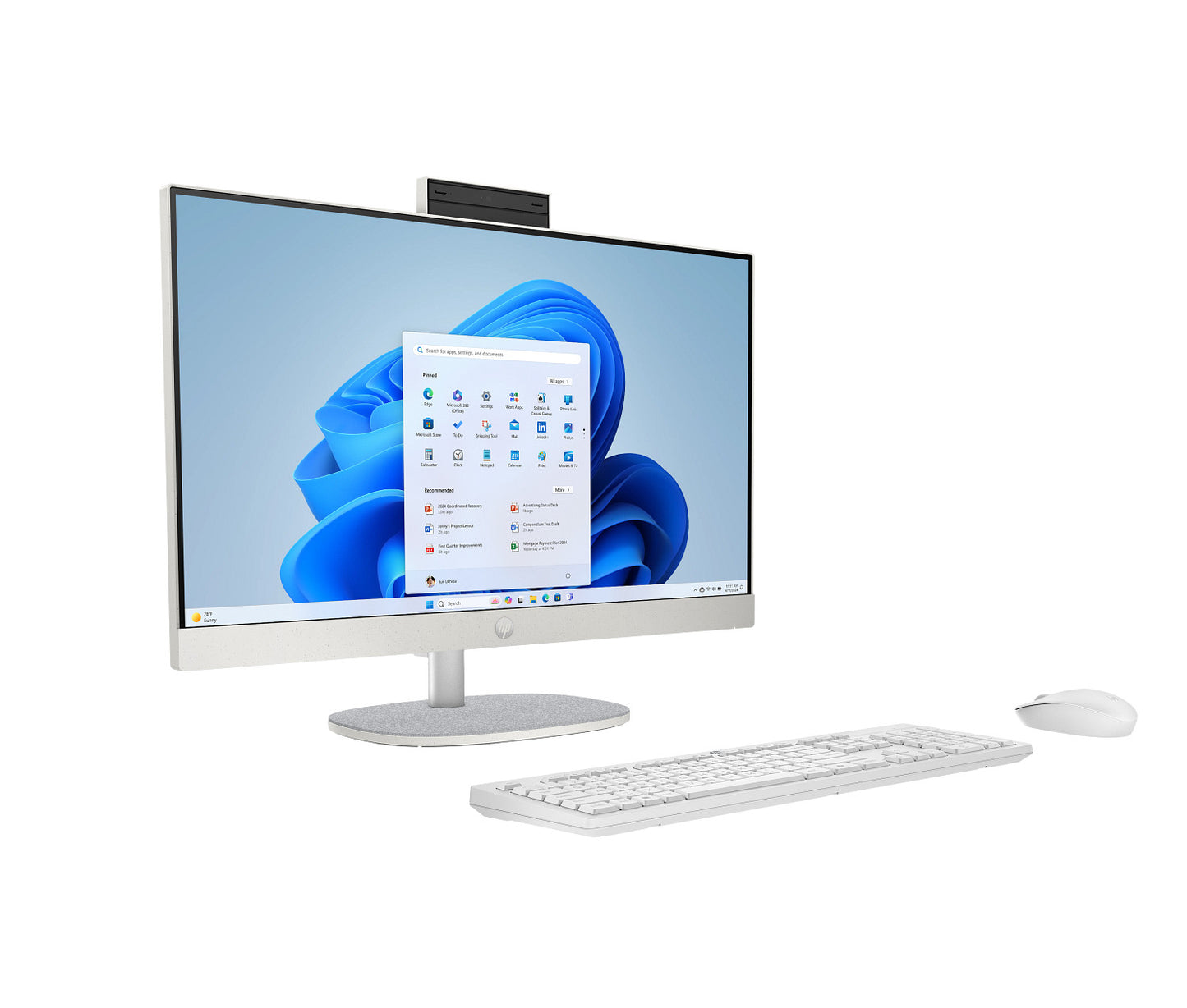 HP AIO AI PC 24-cr2012nb, 23.8 FHD Touch IPS, Intel Core Ultra 5 225U, 32GB DDR5, 1TB PCIe NVMe SSD, UMA Graphics, W11 Plus, Wit