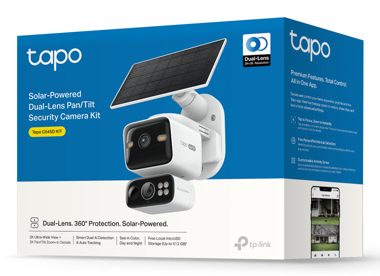 Solar-Powered Dual-Lens Pan/Tilt Securit TAPO C645D KIT
