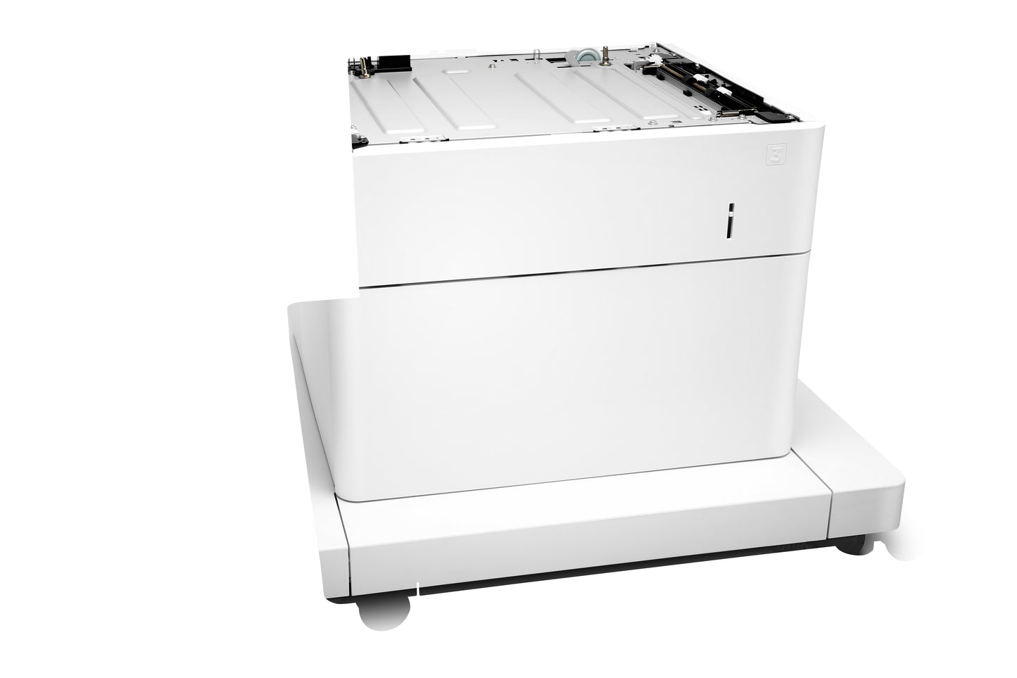 HP LaserJet 1x550 paper tray with stand and rack