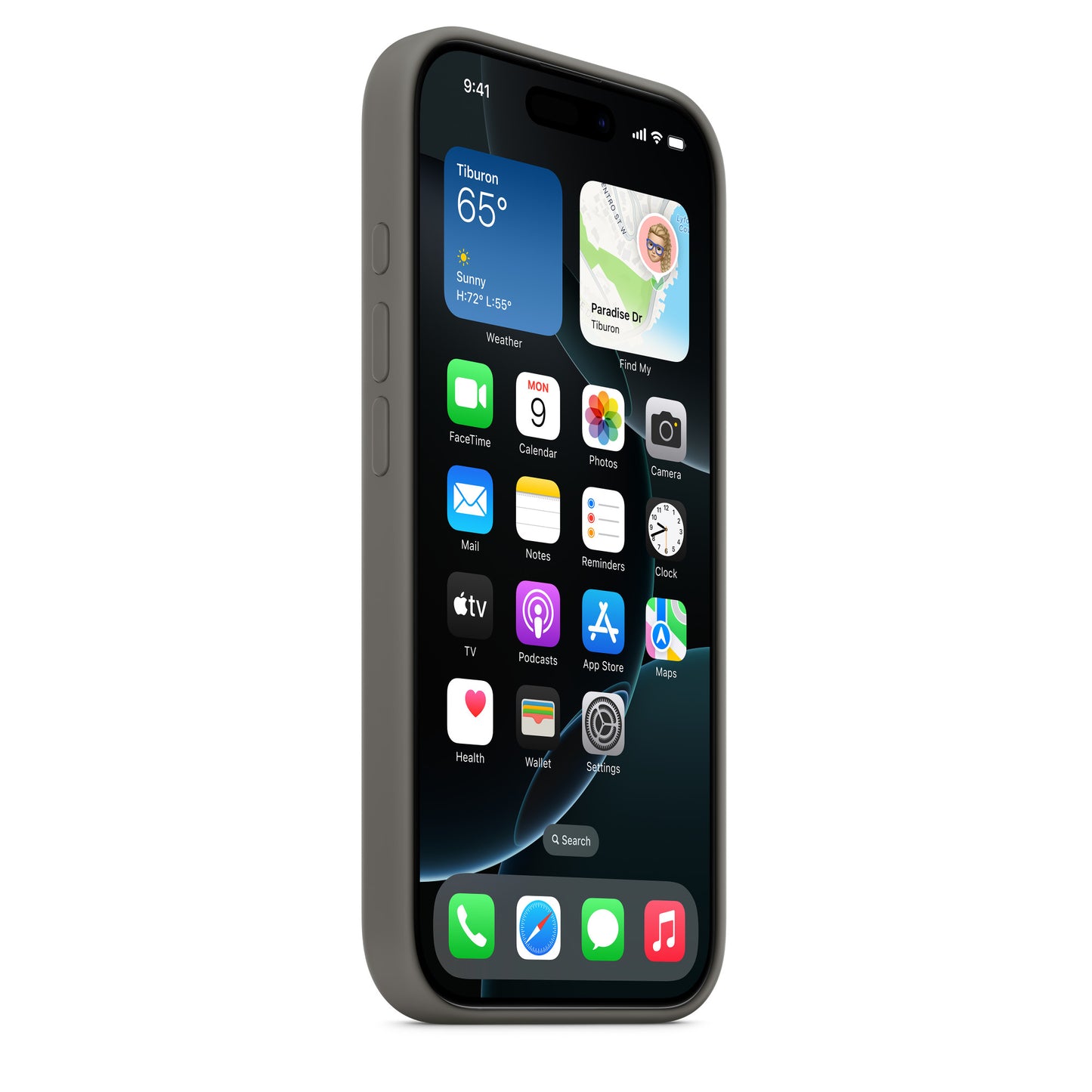 iPhone 16 Pro Silicone Case with MagSafe - Stone Gray
