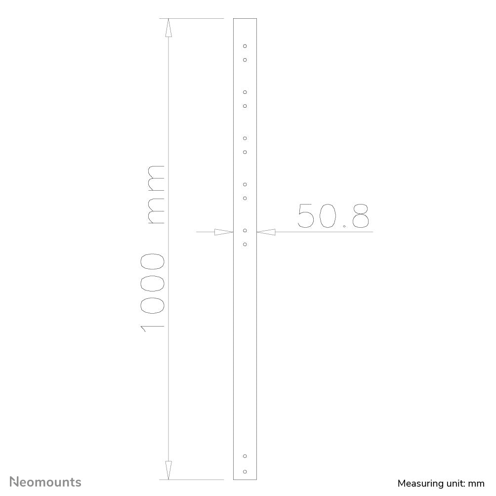 100 cm extension pole for FPMA-C200BLACK/C400BLACK/PLASMA-C100BLACK