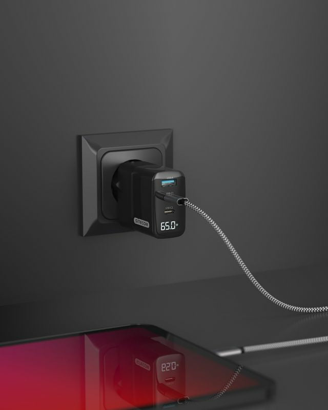 65W Power Delivery Wall Charger with LED display