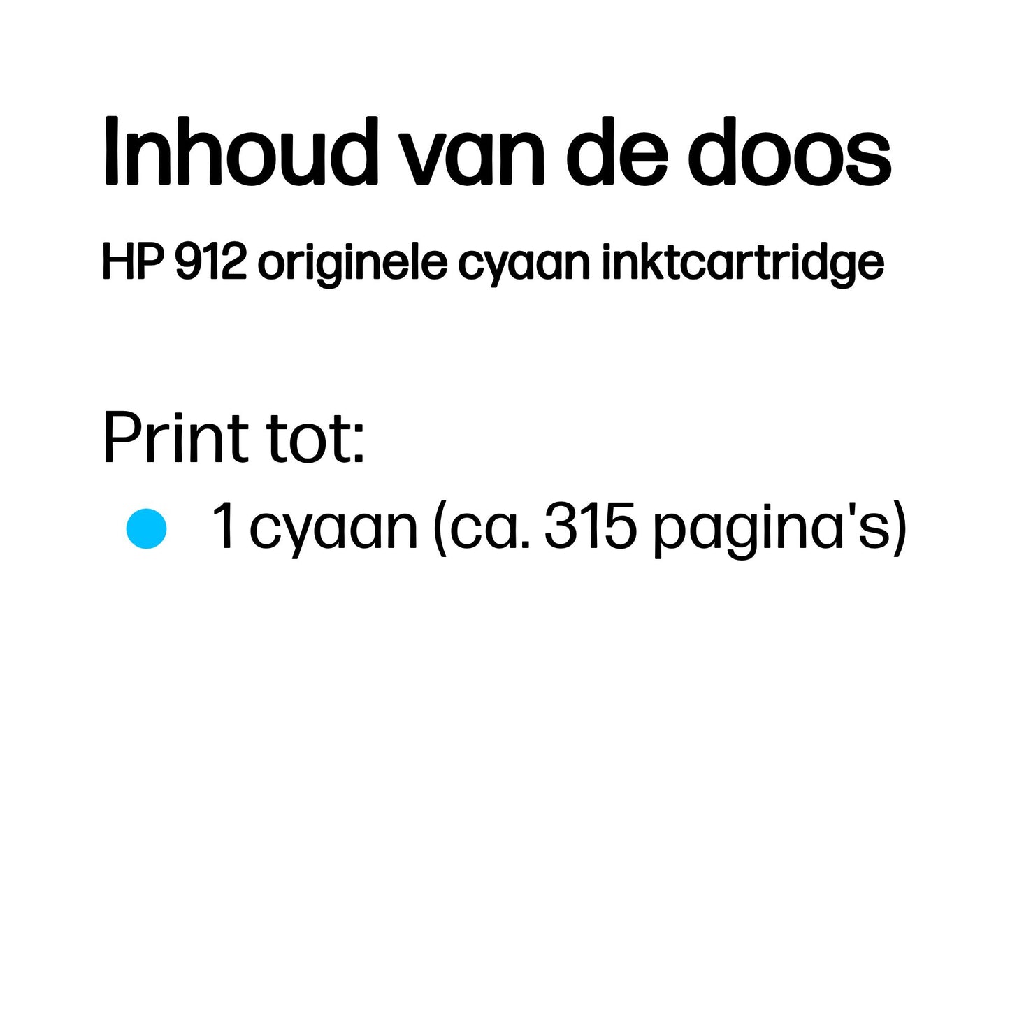 HP 912 Cyan Original Ink Cartridge