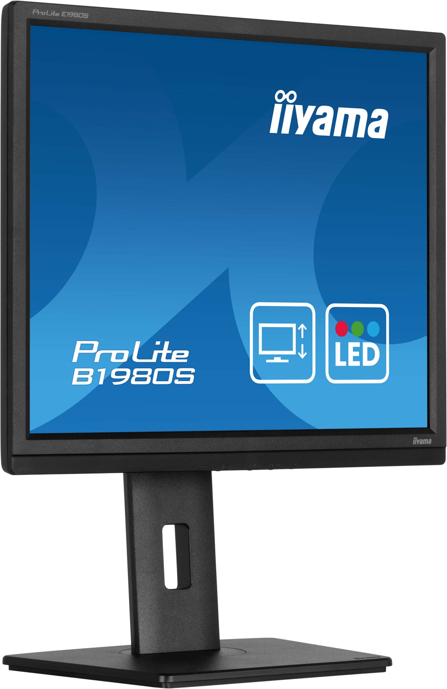IIYAMA 19 LCD, 1280 x 1024, TN Panel, LED Bl., Pivot, Height Adjust, HDMI, DisplayPort,, 250 cd/m², 12.000.000:1 ACR, Speakers,  3ms
