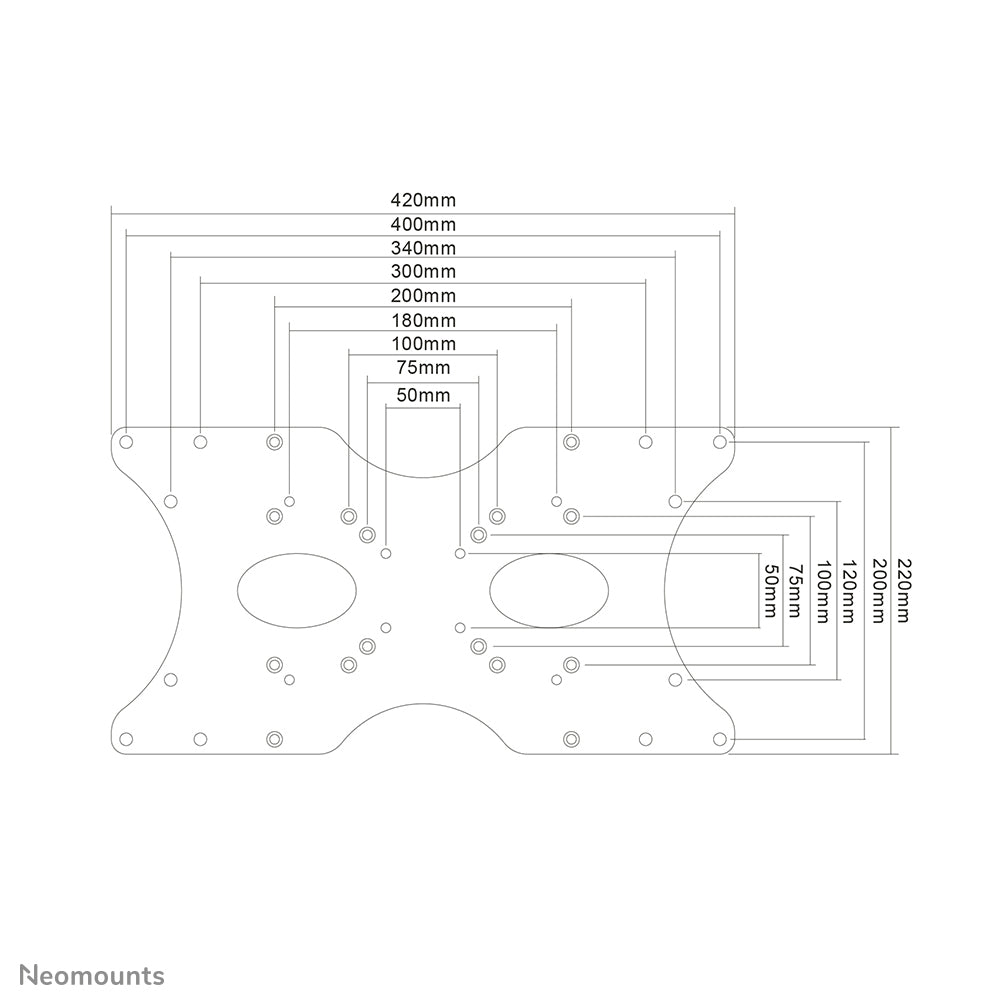 VESA Conversion Plate - VESA 75/100 - 200x100, 200x200, 400x200