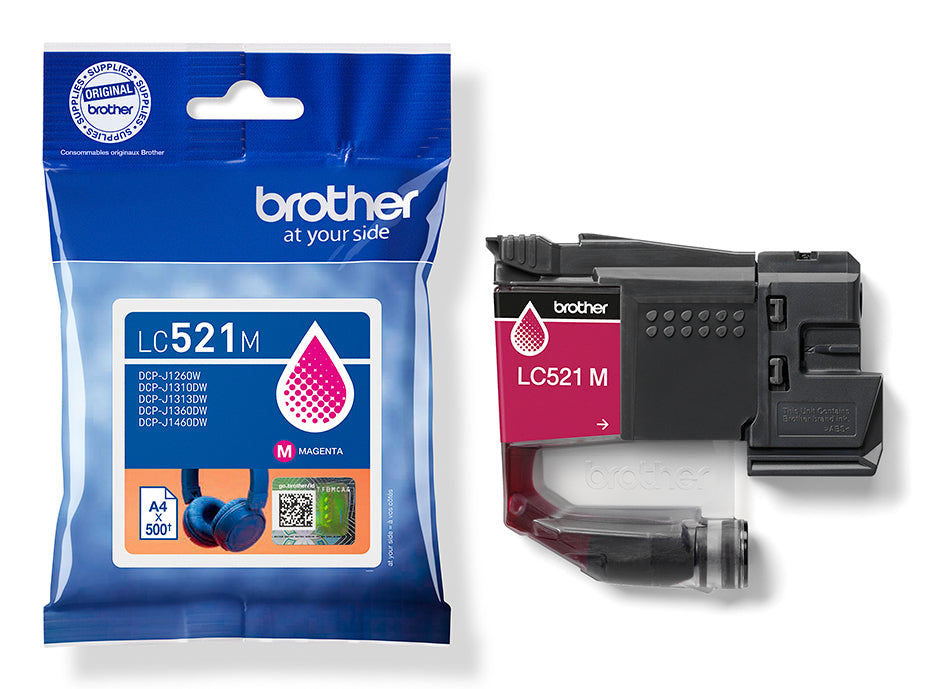 BROTHER Magenta ink cartridge yield up to 500 pages