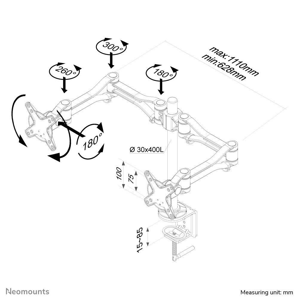 Flat Screen Desk Mount (clamp)