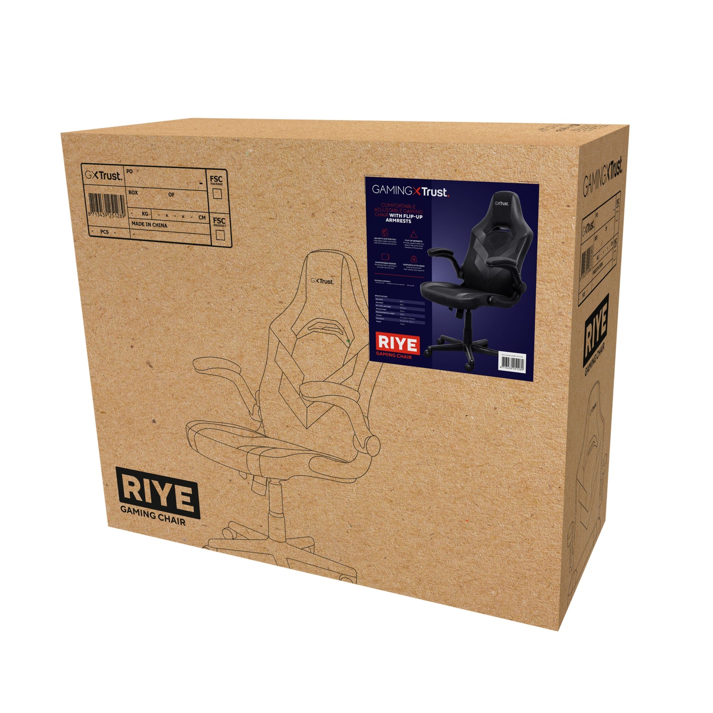 TRUST GXT703 RIYE GAMING CHAIR BLACK