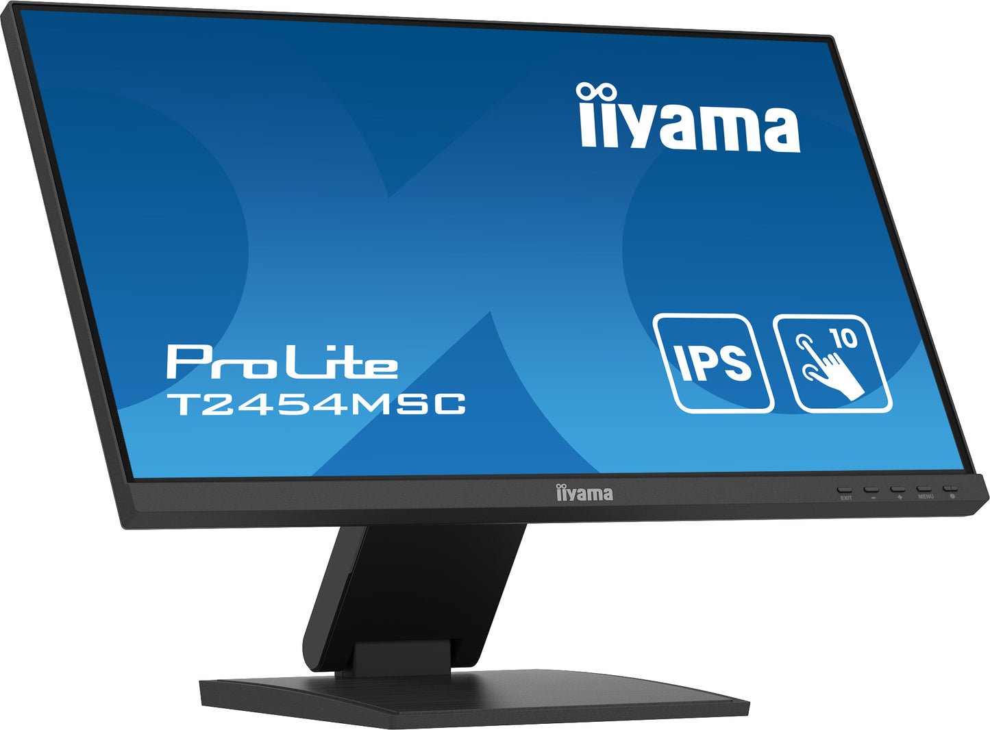 IIYAMA 24WIDE LCD Projective Capacitive 10-Points Touch Screen, 1920 x 1080, IPS panel, LED Bl., Speakers, DisplayPort, HDMI, Double hinge