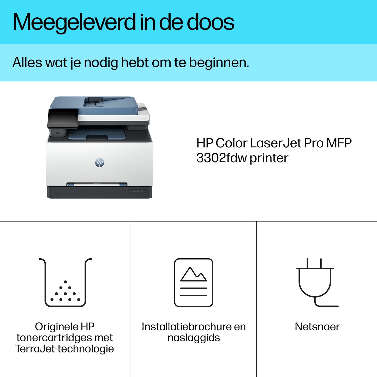 HP Color LaserJet Pro MFP 3302fdw 25ppm Printer