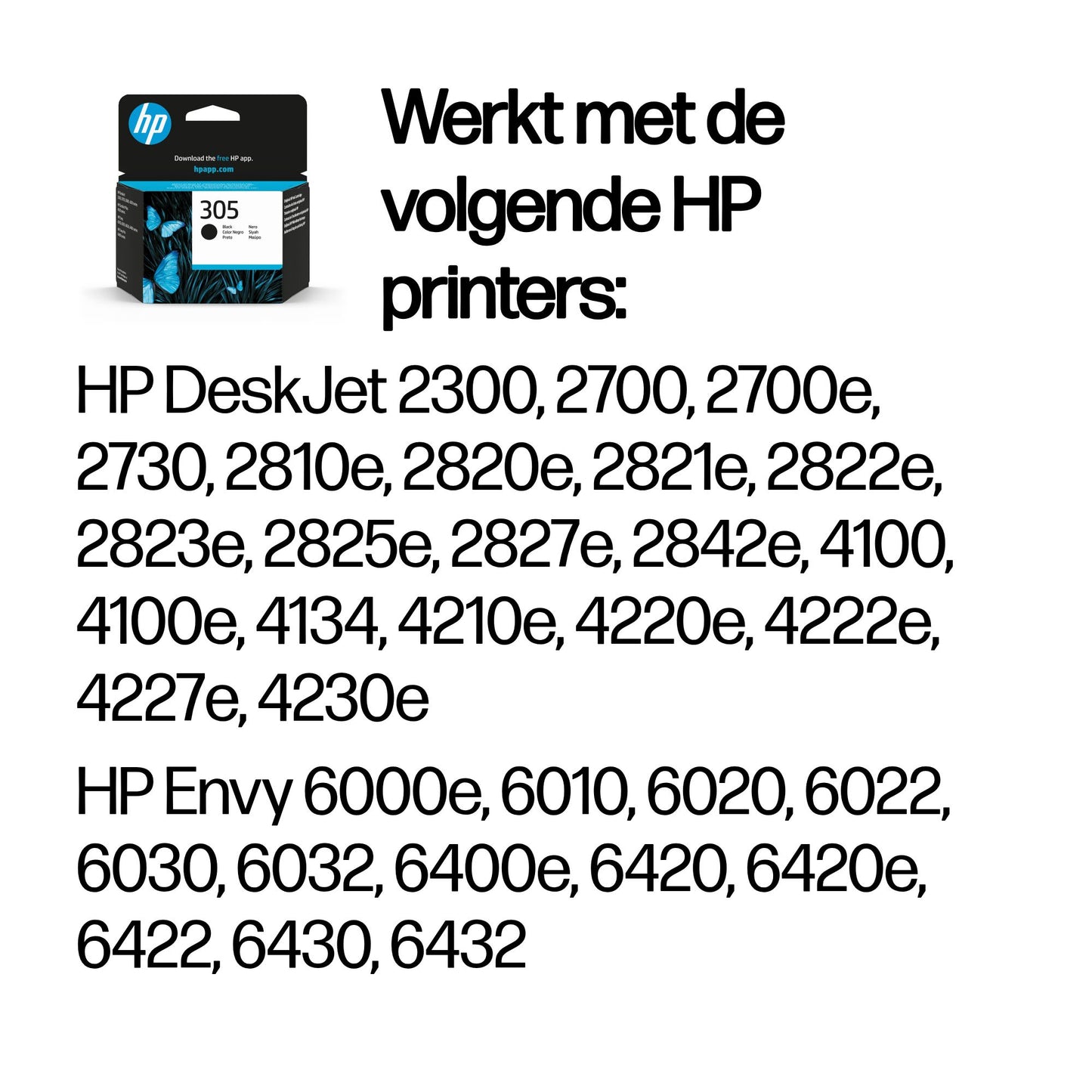 HP 305 originele inktcartridge zwart
