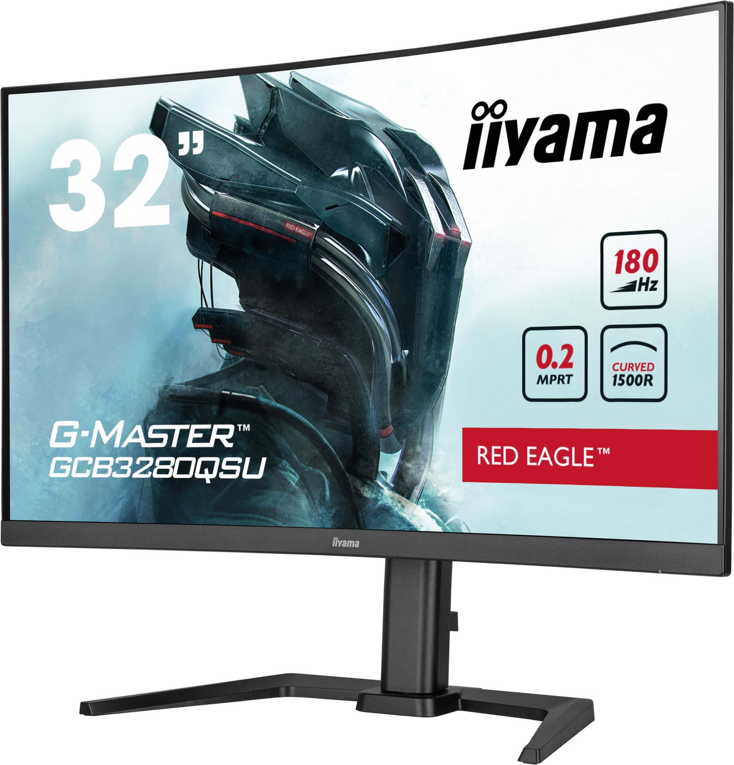 IIYAMA 32WIDE LCD  G-Master Red Eagle  2560 x 1440  QHD Curved VA panel  FreeSync   USB-Hub(4x Out v3.2)  Height Adjust.(15cm)  3000:1 Stat