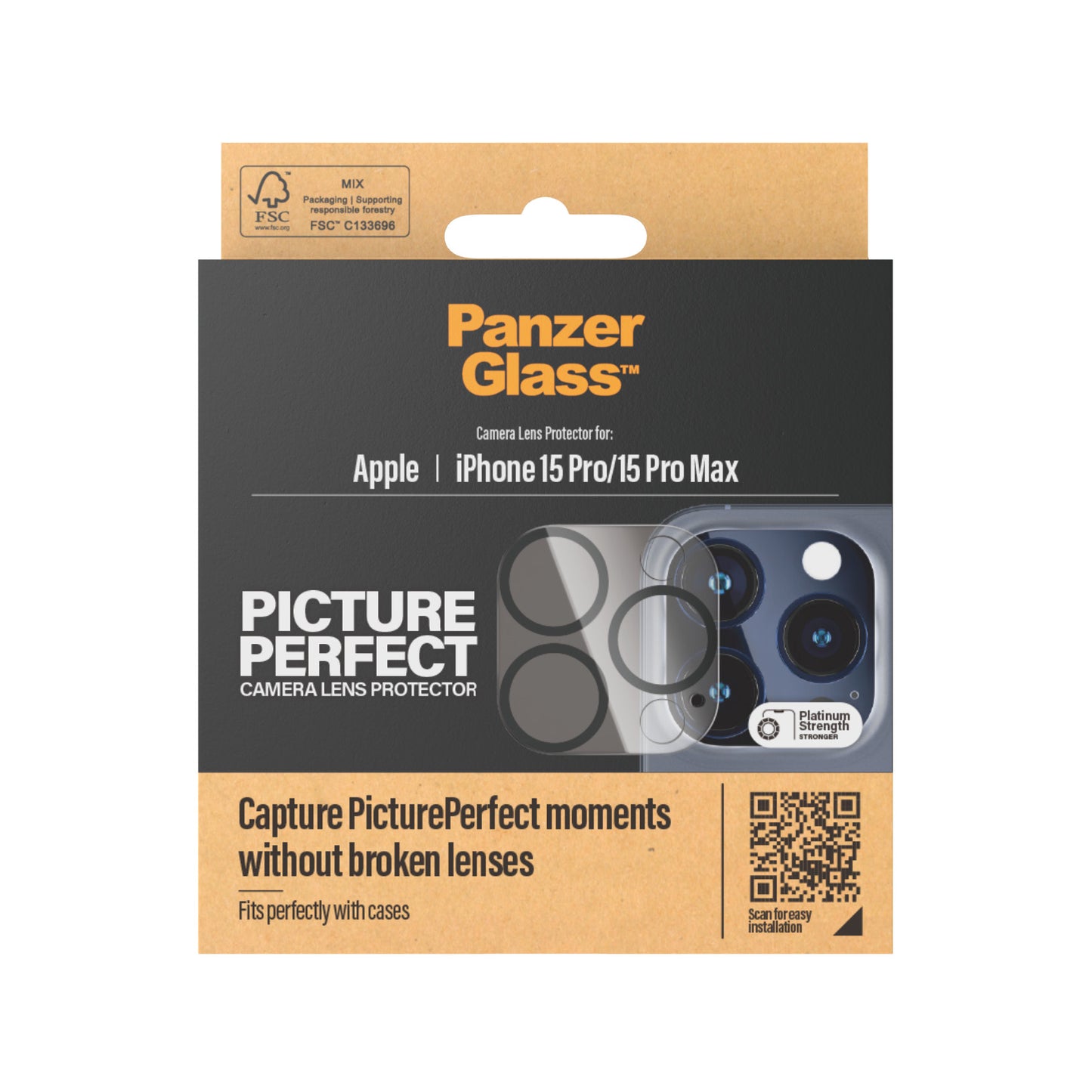 Panzerglass PicturePerfect Plate Apple iPhone 15 Pro/15 Pro Max-Black