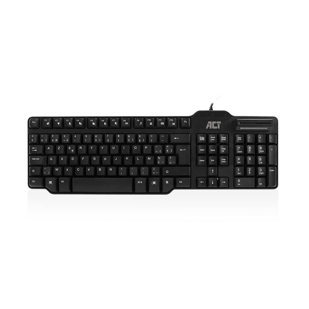 ACT Keyboard Belgium lay-out USB Smart Card ID Reader