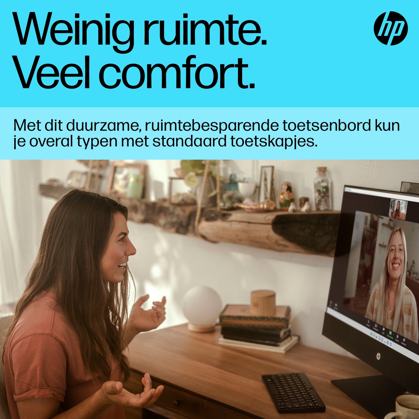 HP 350 Black Compact Multi-Device Keyboard BEL