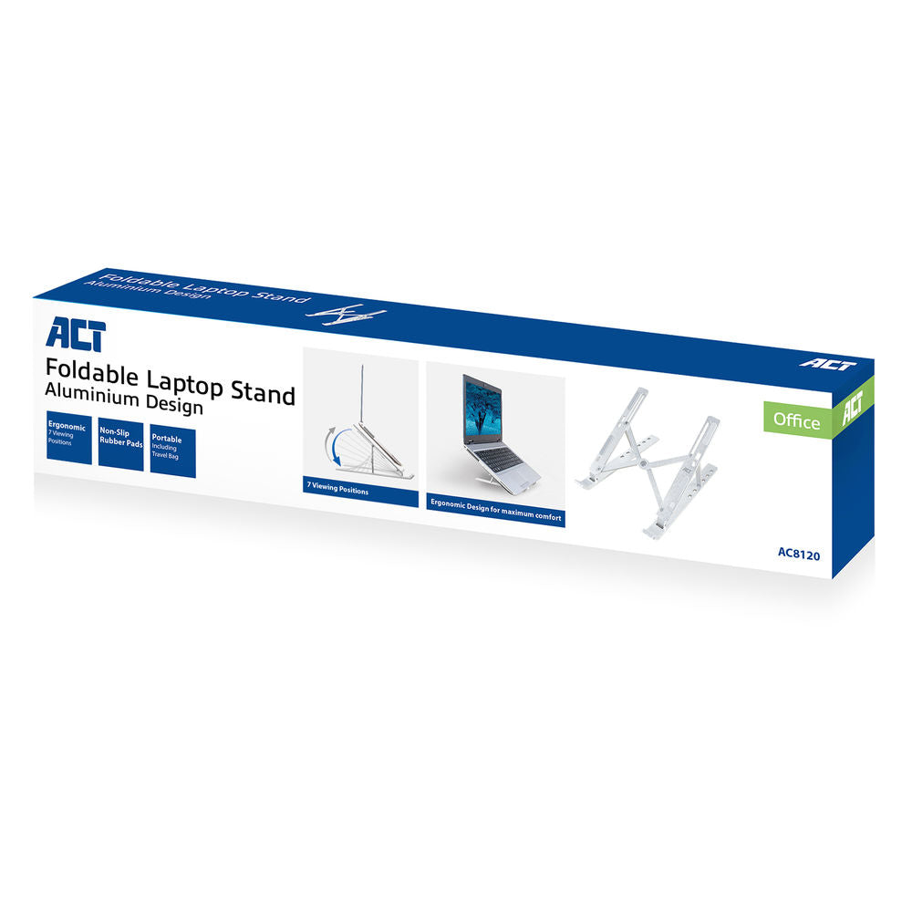 ACT Laptop stand portable, aluminium