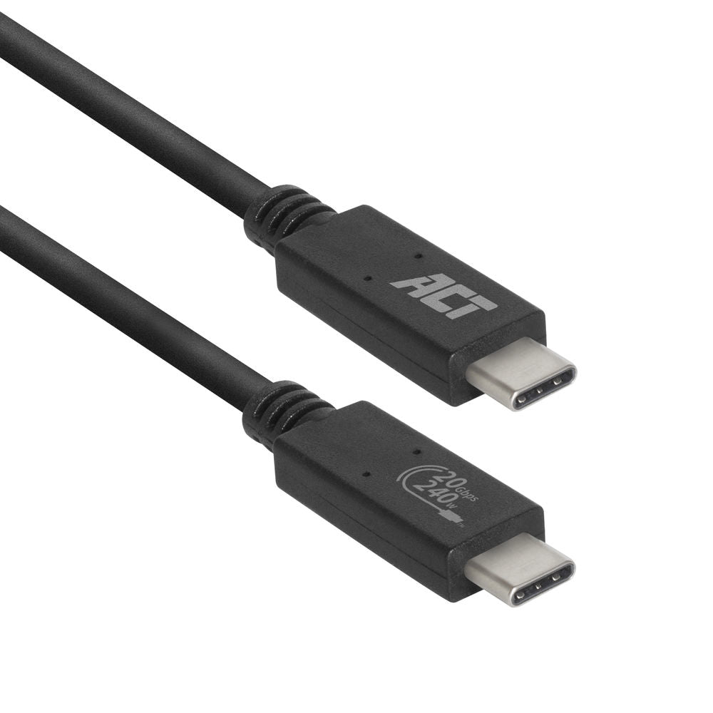 ACT USB-C  Connection Cable USB 4 20Gbps, 240W, Thunderbolt 3, Official USB-IF Certified 1.0 Meter