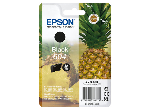 EPSON Singlepack Black 604 Ink