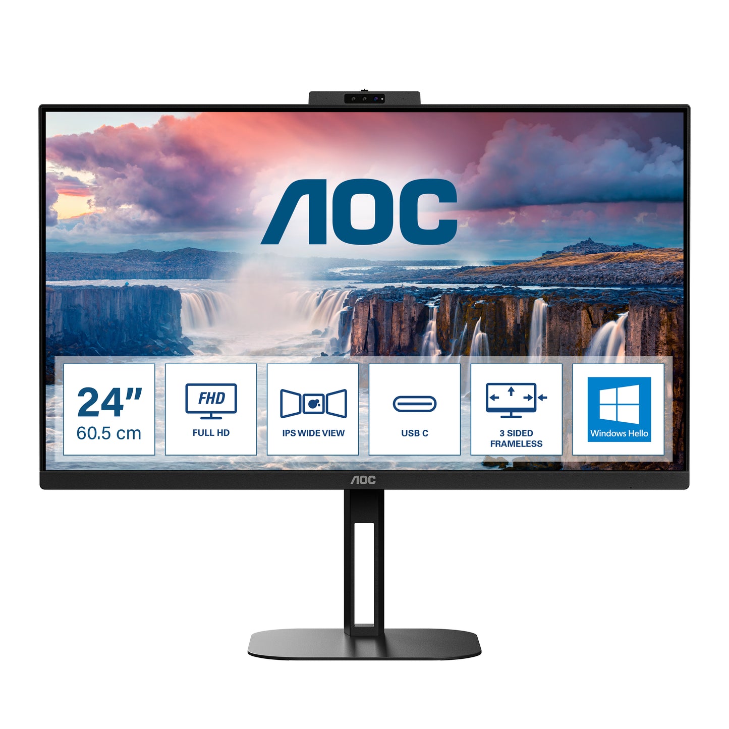 24 16:9 1920x1080 IPS 20M:1 178/178 3.2 24V5CW/BK