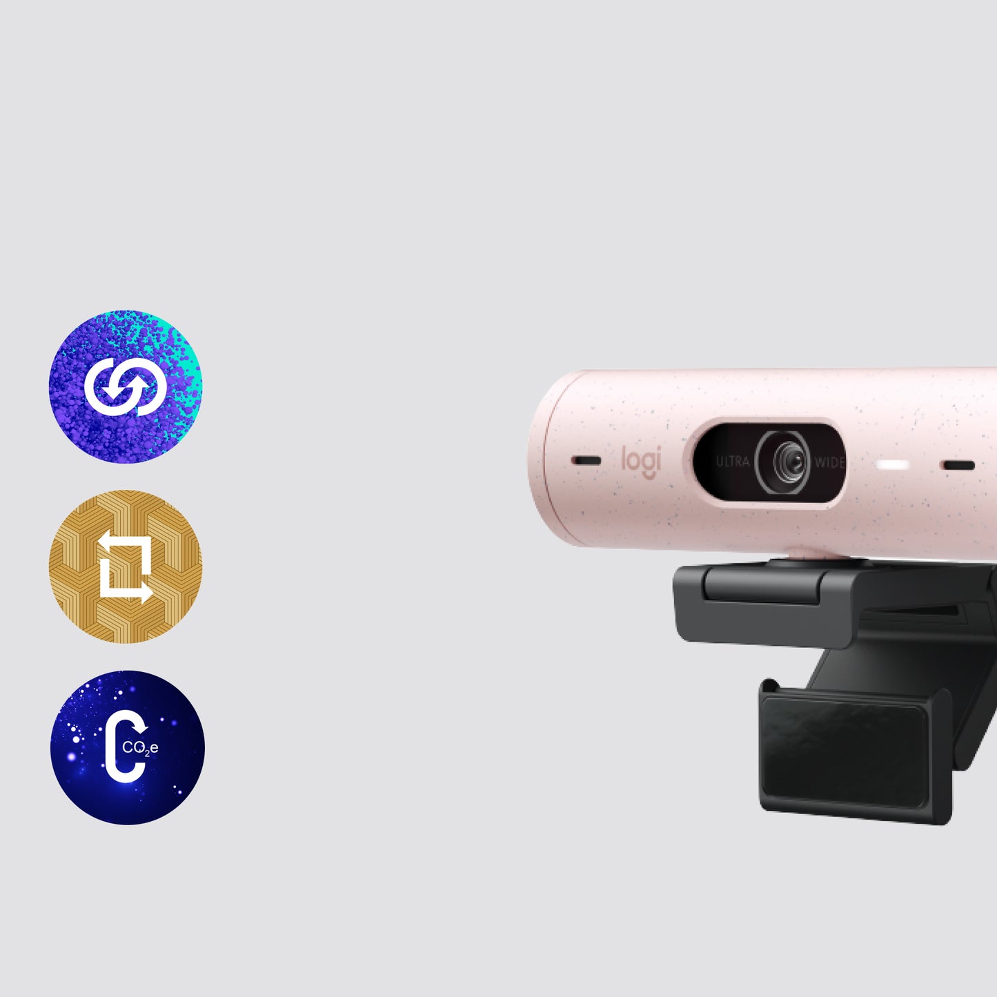 Logitech Brio 500 Full HD Webcam met auto light correction, auto-framing, Show Mode, Ruisonderdrukking, Privacy cover, Microsoft Teams/Googl