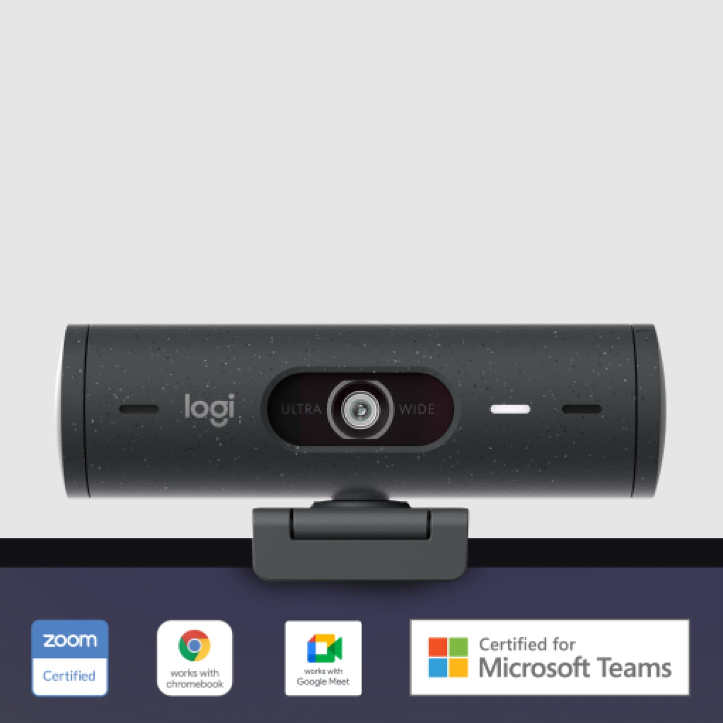 Logitech Brio 500 Full HD Webcam met auto light correction, auto-framing, Show Mode, Ruisonderdrukking, Privacy cover, Microsoft Teams/Googl