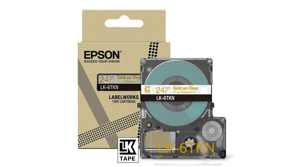 Epson Metallic Clear/Gold 24mm LK-6TKN C53S672098