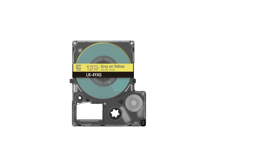 Epson Soft Yellow/Gray 12mm LK-4YAS C53S672104