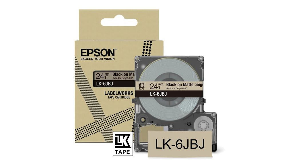 Epson Matte Beige/Black 24mm LK-6JBJ C53S672092