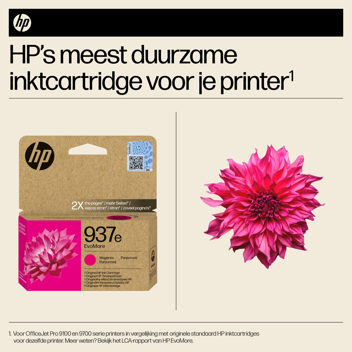 HP 937e EvoMore Magenta Original Ink Cartridge