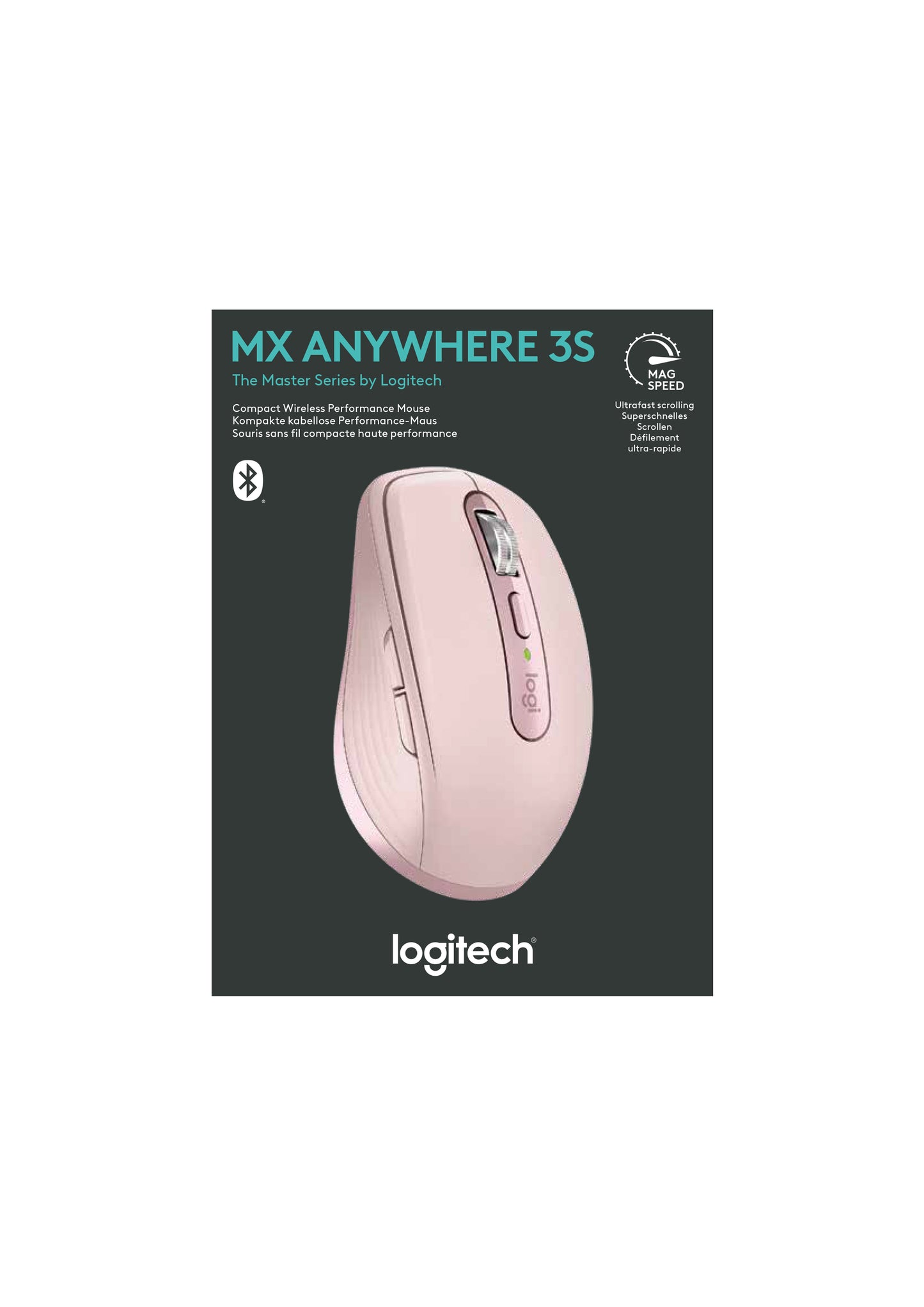 Logitech MX Anywhere 3S wireless mouse - Silent - Rose