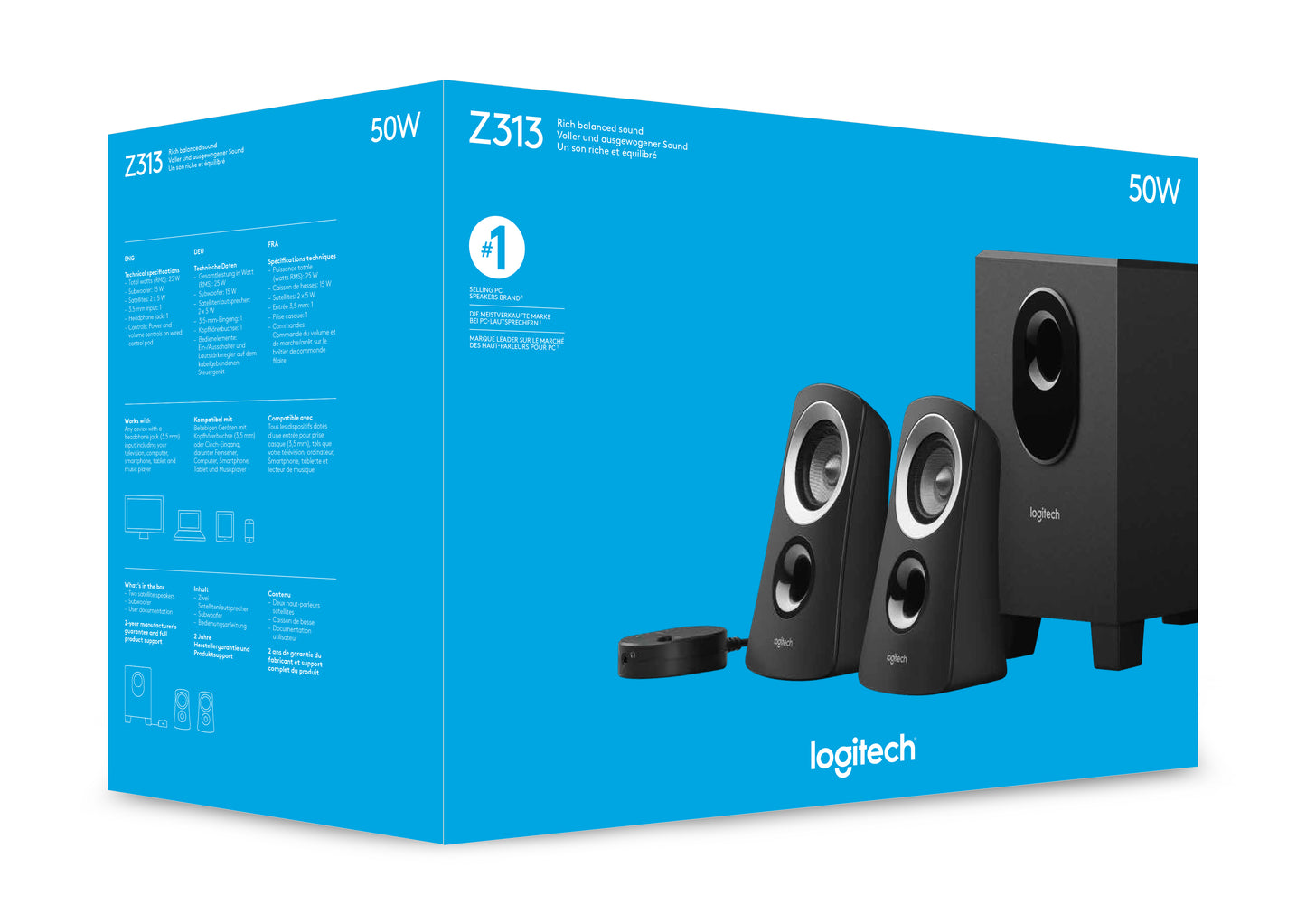 Logitech Z313 speakersysteem met subwoofer