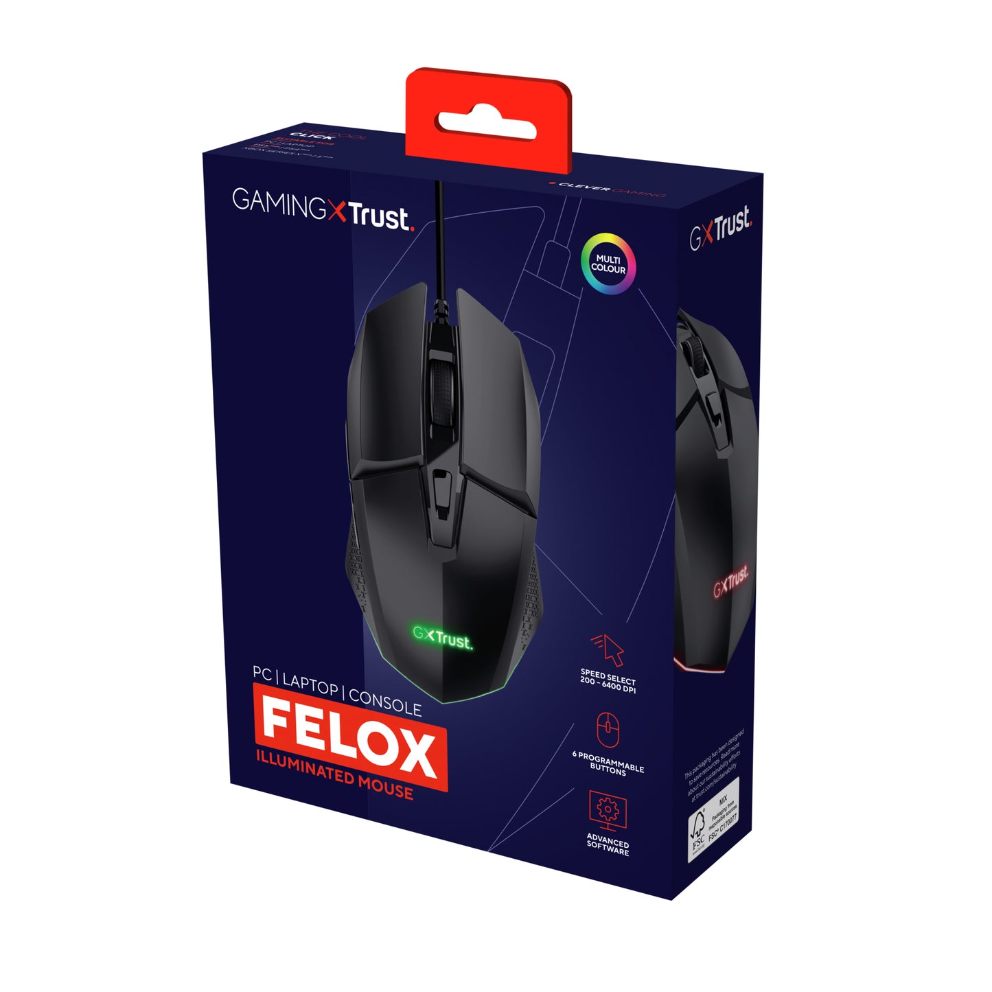 TRUST GXT109 FELOX GAMING MOUSE BLACK
