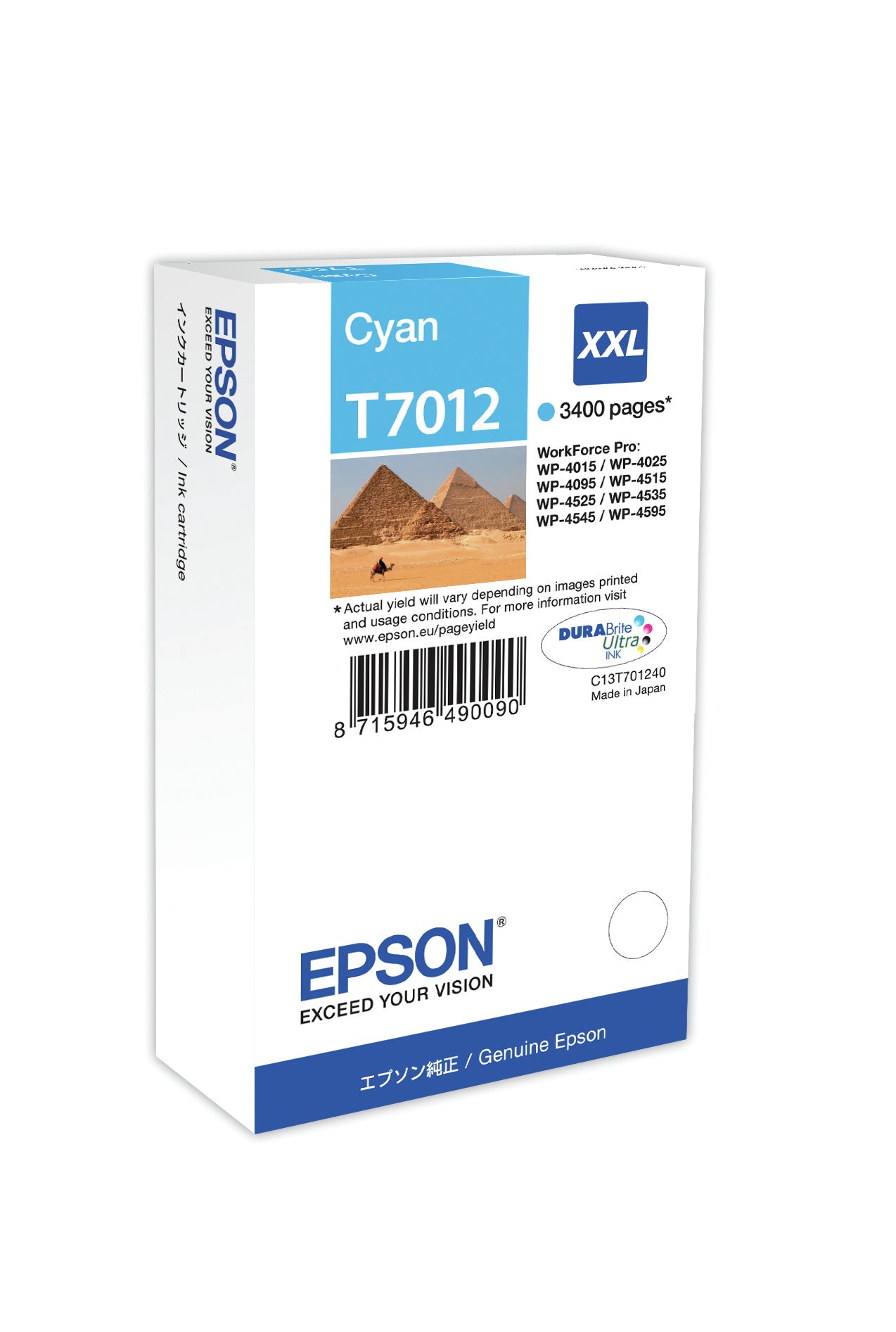 Ink Cartridge XXL Cyan 3.4k C13T70124010