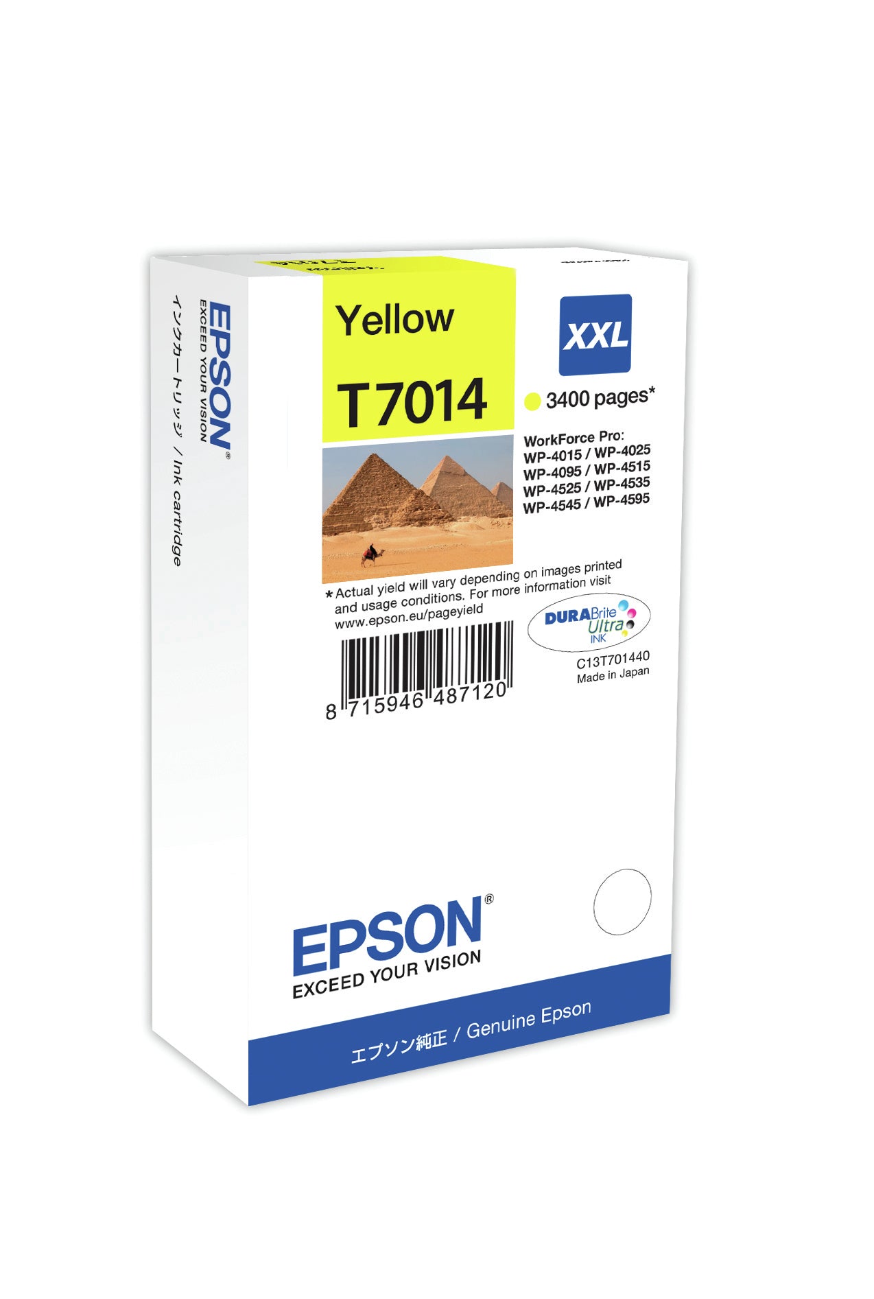 Ink Cartirdge XXL Yellow 3.4k C13T70144010