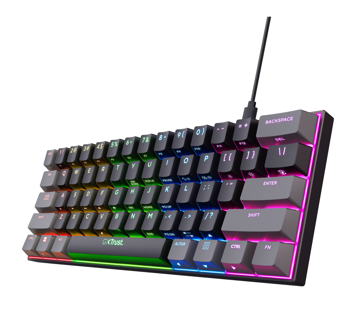 TRUST GXT867 ACIRA 60% MINI GAMING KEYBOARD BE