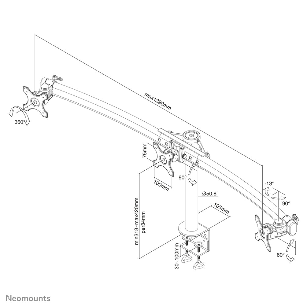 Flat Screen Desk Mount (clamp)