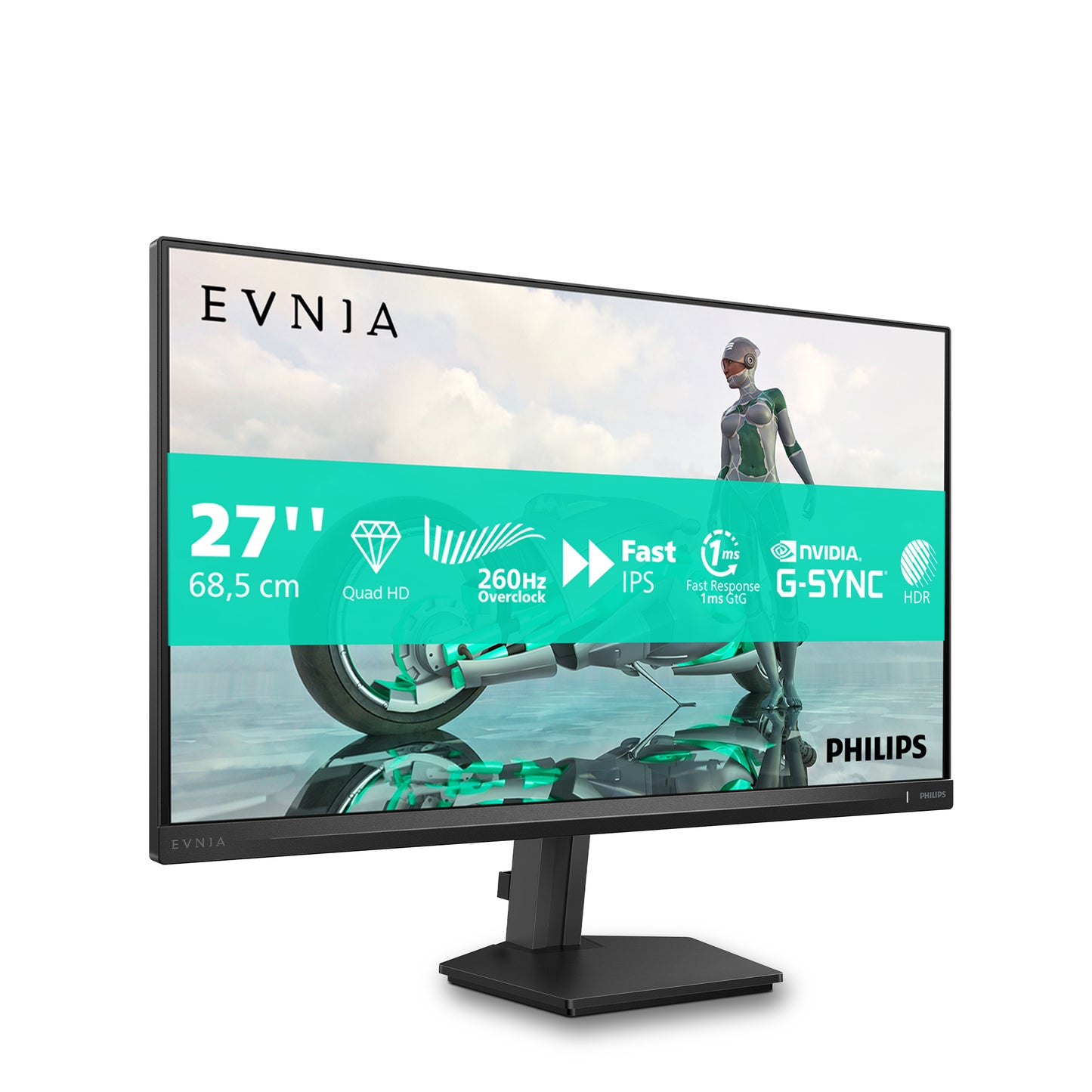 Philips Monitor 27' 16:9 Fast IPS 260Hz (OC, Native 240Hz) 2560x1440    HDMI x 1x 2.0 DP x 1x 1.4